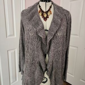 Karen Scott Women's Heather Gray Cardigan